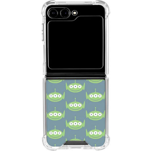 Disney Toy Story Alien Pattern Galaxy Z Flip5 5G Clear Case