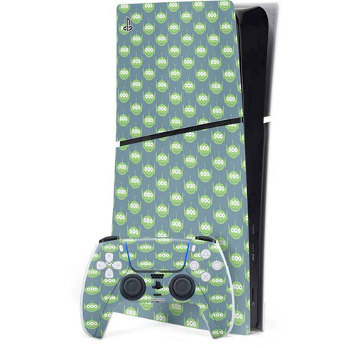 Disney Toy Story Alien Pattern PS5 Slim Digital Edition Bundle Skin