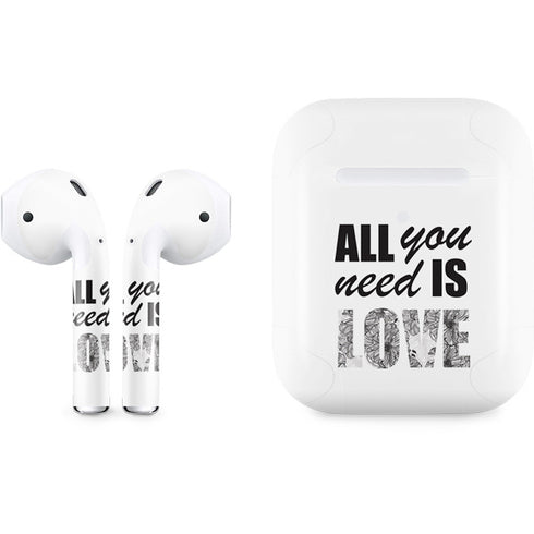 All You Need Is Love BW Apple AirPods 2 Skin