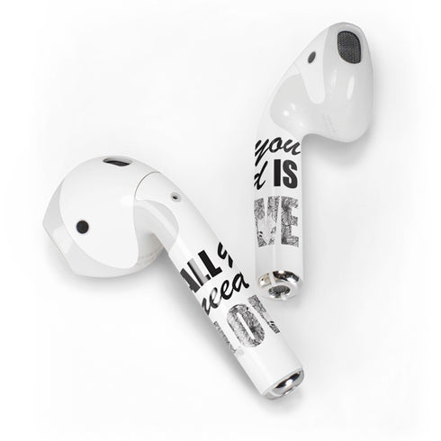 All You Need Is Love BW Apple AirPods 2 Skin