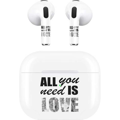 All You Need Is Love BW Apple AirPods (3rd Gen 2021) Skin