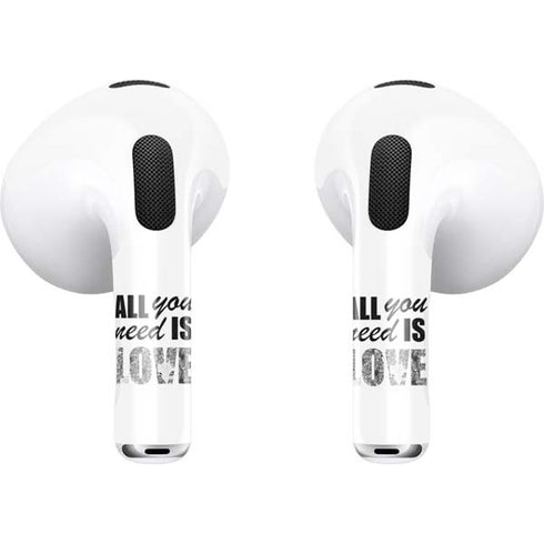 All You Need Is Love BW Apple AirPods (3rd Gen 2021) Skin