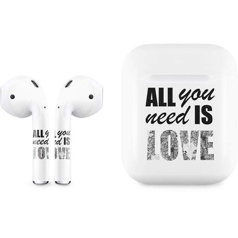 All You Need Is Love BW Apple AirPods Skin