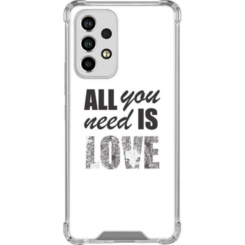 All You Need Is Love BW Galaxy A33 5G Clear Case