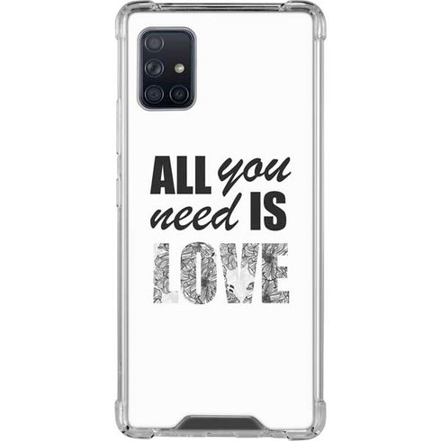 All You Need Is Love BW Galaxy A51 5G Clear Case