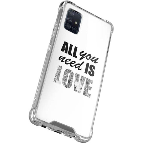 All You Need Is Love BW Galaxy A51 5G Clear Case