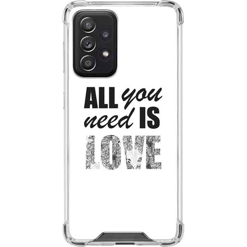 All You Need Is Love BW Galaxy A52 5G Clear Case