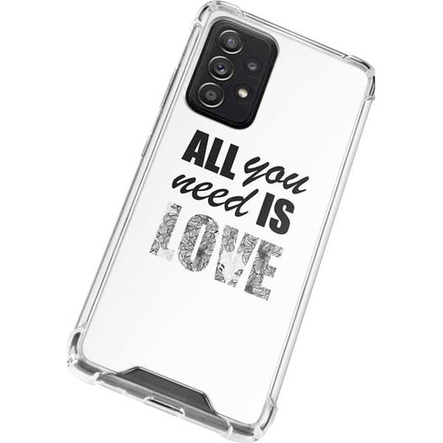 All You Need Is Love BW Galaxy A52 5G Clear Case