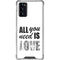 All You Need Is Love BW Galaxy Note20 5G Clear Case