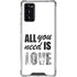 All You Need Is Love BW Galaxy Note20 5G Clear Case