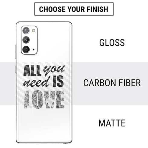 All You Need Is Love BW Galaxy Note20 5G Skin
