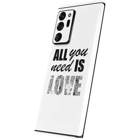 All You Need Is Love BW Galaxy Note20 Ultra 5G Skin