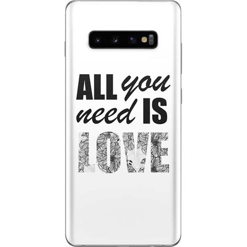 All You Need Is Love BW Galaxy S10 Plus Skin