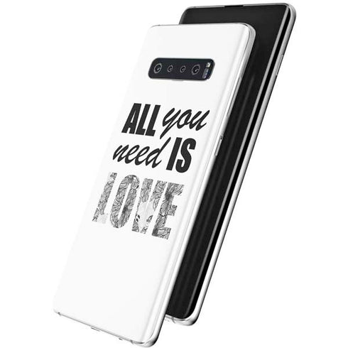 All You Need Is Love BW Galaxy S10 Skin
