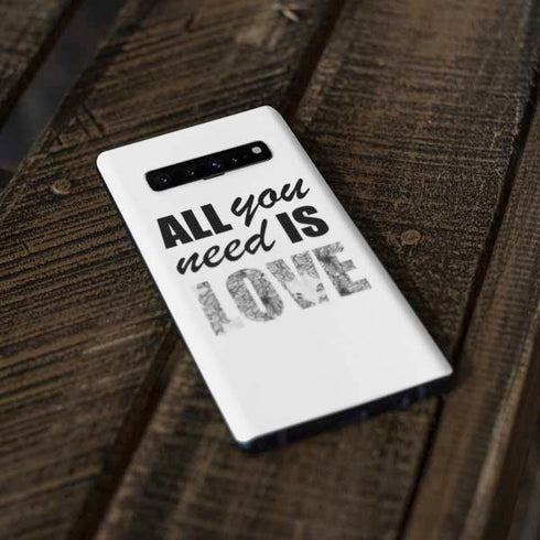 All You Need Is Love BW Galaxy S10 Skin