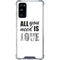 All You Need Is Love BW Galaxy S20 FE Clear Case