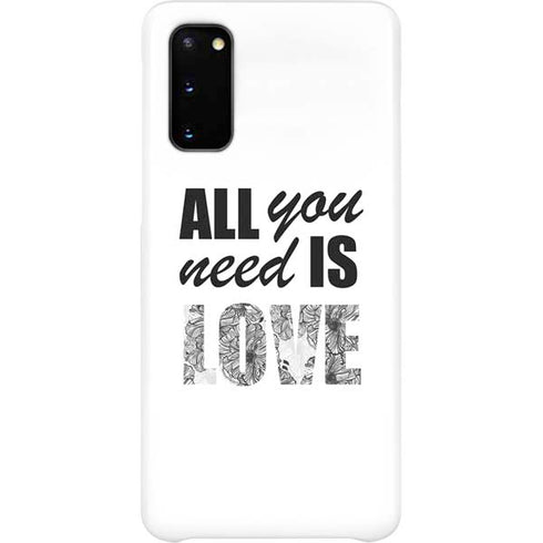 All You Need Is Love BW Galaxy S20 Lite Case