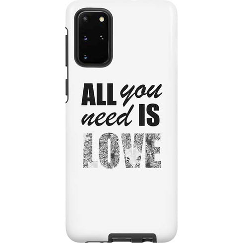 All You Need Is Love BW Galaxy S20 Plus Pro Case