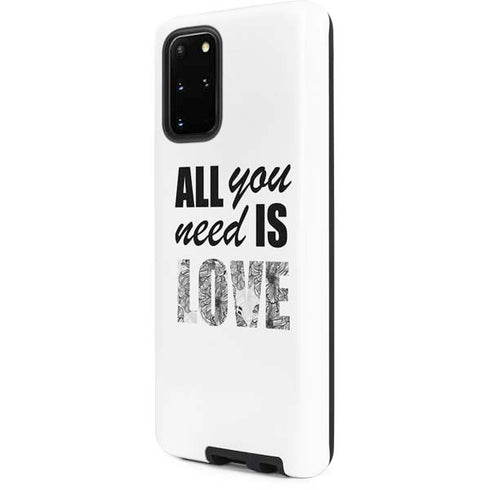 All You Need Is Love BW Galaxy S20 Plus Pro Case