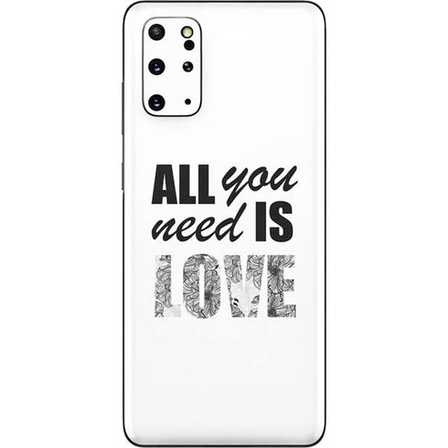 All You Need Is Love BW Galaxy S20 Plus Skin