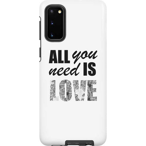 All You Need Is Love BW Galaxy S20 Pro Case