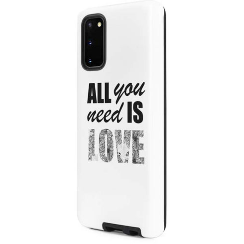 All You Need Is Love BW Galaxy S20 Pro Case