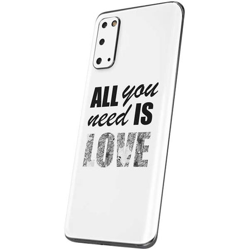 All You Need Is Love BW Galaxy S20 Skin