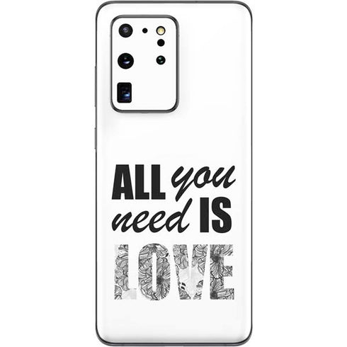 All You Need Is Love BW Galaxy S20 Ultra 5G Skin