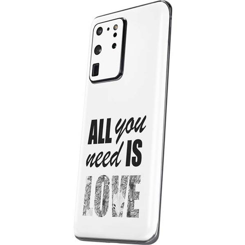 All You Need Is Love BW Galaxy S20 Ultra 5G Skin