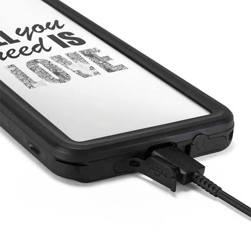 All You Need Is Love BW Galaxy S20 Waterproof Case