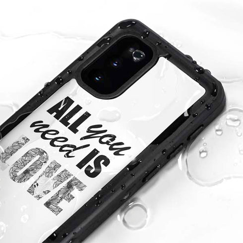 All You Need Is Love BW Galaxy S20 Waterproof Case