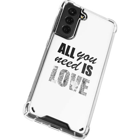 All You Need Is Love BW Galaxy S21 5G Clear Case
