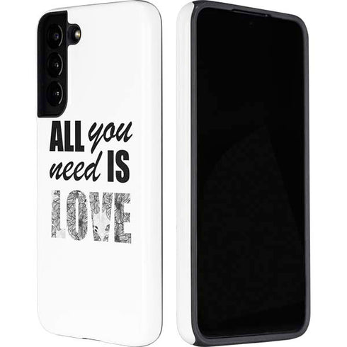 All You Need Is Love BW Galaxy S22 Plus Pro Case