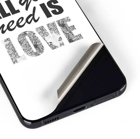 All You Need Is Love BW Galaxy S22 Skin