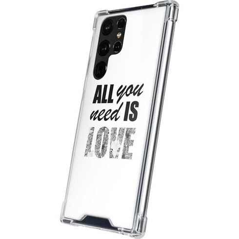 All You Need Is Love BW Galaxy S22 Ultra Clear Case