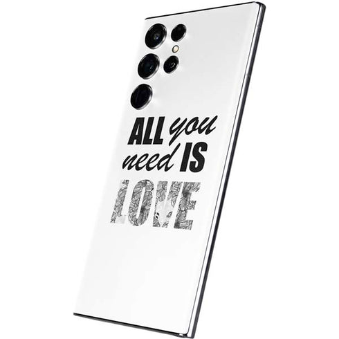 All You Need Is Love BW Galaxy S22 Ultra Skin