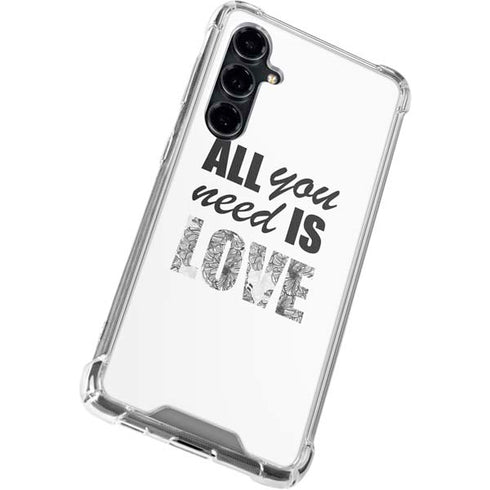 All You Need Is Love BW Galaxy S23 FE Clear Case
