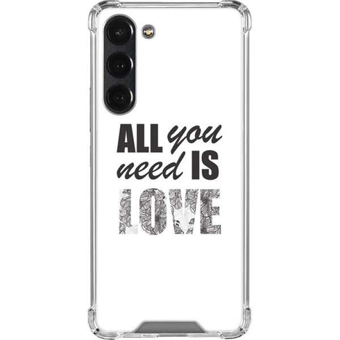 All You Need Is Love BW Galaxy S23 Plus Clear Case