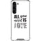 All You Need Is Love BW Galaxy S23 Plus Clear Case