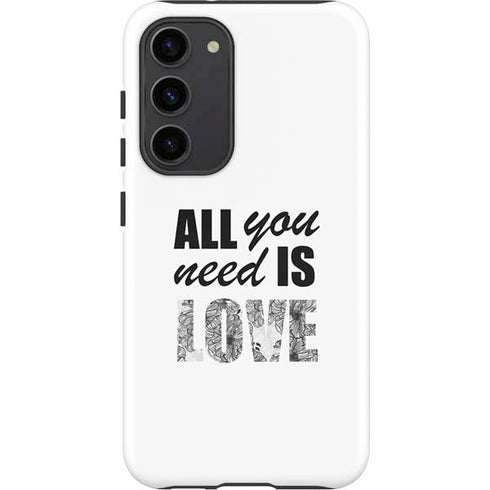 All You Need Is Love BW Galaxy S23 Plus Pro Case