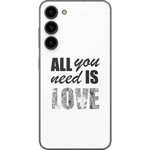 All You Need Is Love BW Galaxy S23 Plus Skin