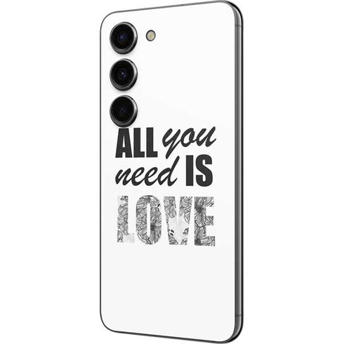 All You Need Is Love BW Galaxy S23 Skin