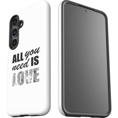 All You Need Is Love BW Galaxy S24 Impact Case