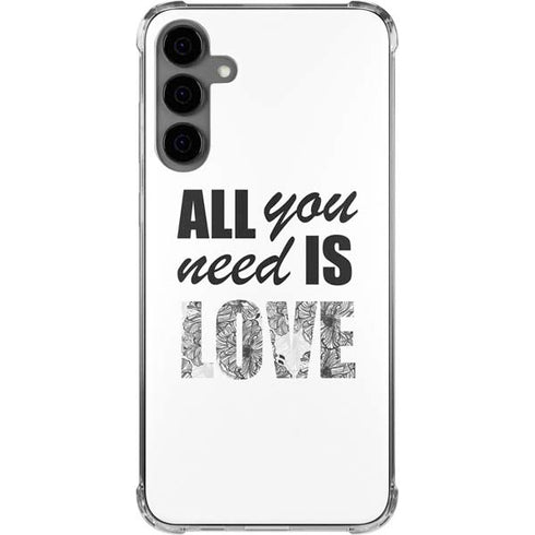 All You Need Is Love BW Galaxy S24 Plus Clear Case