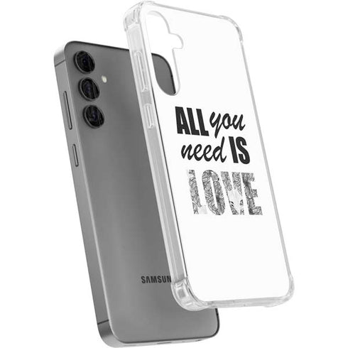 All You Need Is Love BW Galaxy S24 Plus Clear Case