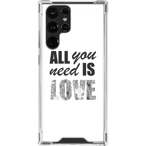 All You Need Is Love BW Galaxy S24 Ultra Clear Case