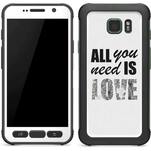 All You Need Is Love BW Galaxy S7 Active Skin