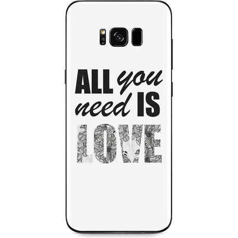 All You Need Is Love BW Galaxy S8 Skin