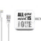 All You Need Is Love BW iPad Charger (10W USB) Skin