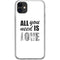 All You Need Is Love BW iPhone 11 Clear Case